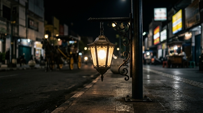 Suasana Malam di Kawasan Malioboro